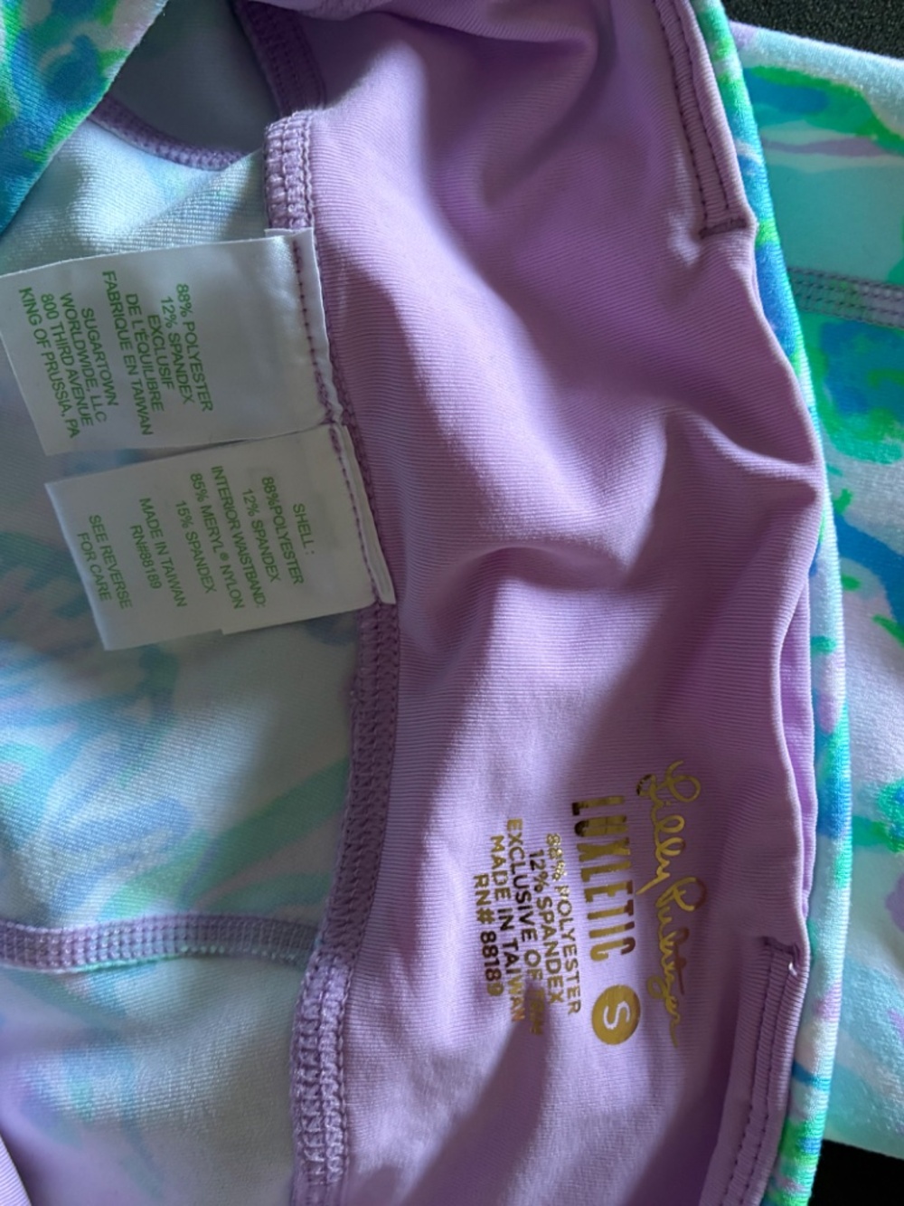 NWT Lilly Pulitzer Upf 50 Luxletic weekender crop stretch exercise pants S - Picture 10 of 11